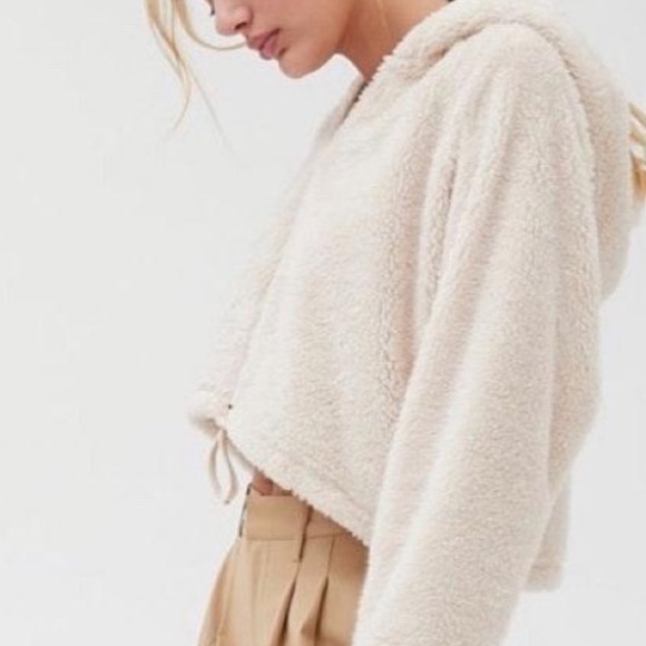 Urban Outfitters Sweaters - Urban Outfitters Teddy Bear Cropped Hoodie
